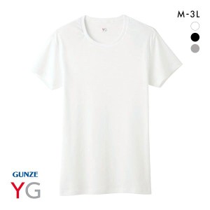 10％OFF【メール便(15)】 グンゼ GUNZE ワイジー YG コットン100％ クルーネック Tシャツ メンズ 定番 ベーシック オールシーズン