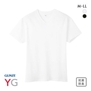 20％OFF【メール便(20)】 グンゼ GUNZE ワイジー YG 超速吸水 Vネック Tシャツ メンズ インナー 本体綿100％