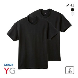 20％OFF グンゼ GUNZE ワイジー YG コットン100% クルーネック Tシャツ 2枚組 メンズ インナー 天竺