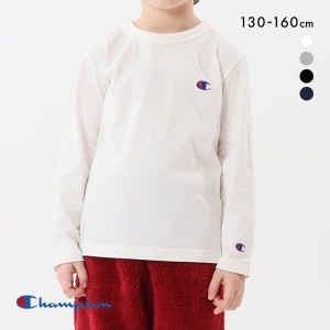 20％OFF【メール便(15)】 チャンピオン Champion キッズ ジュニア ロングスリーブ Tシャツ 女の子 男の子 べーシック Cロゴ CK-Y401