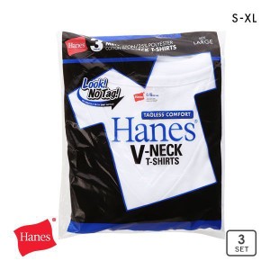 10％OFF ▲ヘインズ Hanes 青ラベルVネックTシャツ 3枚パック HM2125G パックT