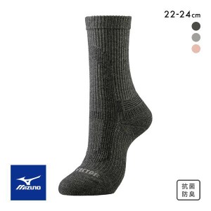 10％OFF【メール便(20)】 ミズノ MIZUNO ドライベクター 薄手パイルソックス クルー丈 靴下 レディース 吸湿速乾 抗菌防臭 ムレ ニオイ