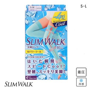 スリムウォーク SLIMWALK 美脚ロング Wパワークール 着圧ソックス ひざ上丈 COOL