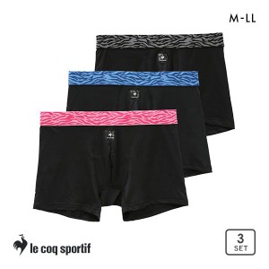 ルコックスポルティフ le coq sportif 迷彩柄ゴム ボクサーパンツ 3枚セット メンズ 立体設計 前閉じ 無地