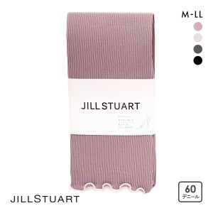 【メール便(25)】 ジルスチュアート JILLSTUART 60デニール リブレギンス 長め丈 M-L L-LL リブ編み 12分丈 カラーレギンス レッグウェア