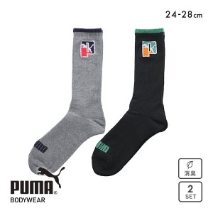 プーマ PUMA 2足組ソックス メンズ 靴下 消臭 フットパイル クッション性 足底パイル あたたか 保温 スポーツ 24-26cm 26-28cm