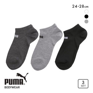 3足組 メンズ 靴下  メール便(30) プーマ PUMA ソックス スニーカー丈 消臭  スポーツソックス 消臭加工 つま先かかと補強入