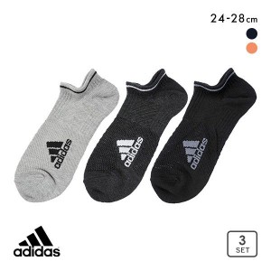 10％OFF【メール便(30)】 アディダス adidas スーパーメッシュ スニーカー丈ソックス 3足組 靴下 メンズ DRY 24-26cm 26-28cm