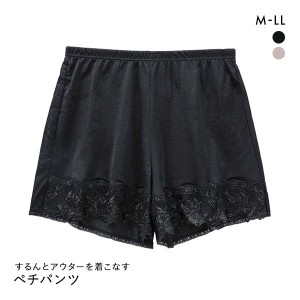 ペチコート パンツ メール便(10) するんとアウターを着こなす ランジェリー チュールレース フレアパンツ 下に履く レディース