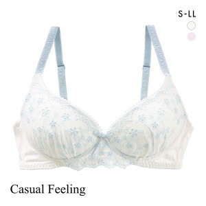 ノンワイヤー レディース ブラジャーのみ カジュアルフィーリング Casual Feeling コットンボーラー ワイヤレスブラ リラクシング 単品