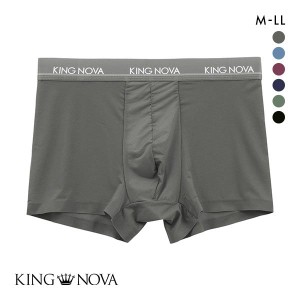 ボクサーパンツ メンズ 20％OFF メール便(10) キングノバ KING NOVA 前閉じ 無地 極薄 吸汗速乾 メッシュ