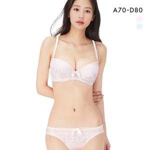 ピュアシェリ PURECHERIE ブラジャー ショーツ セット ラメ入り小花チュール