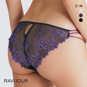 ショーツ レディース パンツ 下着 女性 メール便(6) ラヴィジュール RAVIJOUR クレマチス エンブレース SM バックレース 透け スリット