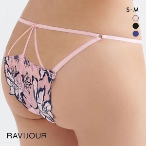 ショーツ レディース パンツ 下着 女性 メール便(7) ラヴィジュール RAVIJOUR ホログラフィ ハーフレース SM バックオープン 総レース 透