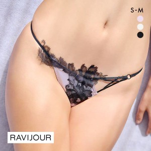 ショーツ バックレース 総レース メール便(7) ラヴィジュール RAVIJOUR リバーフラワー レース SM 透け ホールデザイン