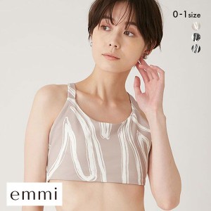 30％OFF エミ emmi 【emmi yoga】ニュアンスパターンブラトップ ブラジャー ノンワイヤー スポーツブラ 単品