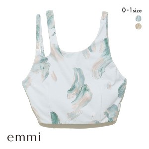 【送料無料】 エミ emmi 【emmi yoga】eco マーブル柄UVカットブラトップ【水陸両用】 ブラジャー ノンワイヤー スポーツブラ カップイン