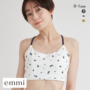 【送料無料】 エミ emmi 【emmi yoga】 ミニフラワーUVカットブラトップ ブラジャー ノンワイヤー スポーツブラ カップイン 単品