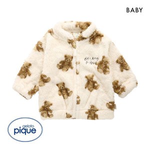 30％OFF ジェラートピケ キッズアンドベイビー gelato pique Kids＆Baby【BABY】ファーフリースベア柄ジャケット ジェラピケ ルームウェ