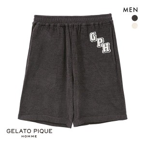 【送料無料】 ジェラートピケ オム GELATO PIQUE メンズ 【HOMME】エアモコカレッジハーフパンツ パジャマ ルームウェア ジェラピケ