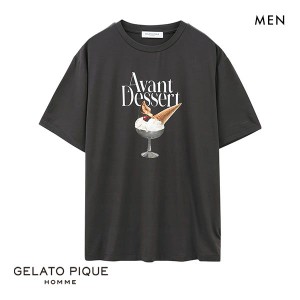 ジェラートピケ オム GELATO PIQUE メンズ 【HOMME】COOLレーヨンデザートロゴTシャツ ジェラピケ パジャマ ルームウェア