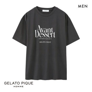 ジェラートピケ オム GELATO PIQUE メンズ 【HOMME】COOLレーヨンロゴTシャツ ジェラピケ パジャマ ルームウェア