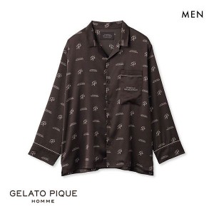 【送料無料】 ジェラートピケ オム GELATO PIQUE メンズ 【Bitter】【HOMME】サテンシャツ ジェラピケ パジャマ ルームウェア