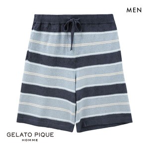 【送料無料】 ジェラートピケ オム GELATO PIQUE メンズ 【HOMME】スムライトマルチボーダーハーフパンツ パジャマ ルームウェア