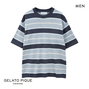 【送料無料】 ジェラートピケ オム GELATO PIQUE メンズ 【HOMME】スムライトマルチボーダープルオーバー パジャマ ルームウェア