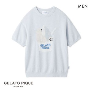 【送料無料】 ジェラートピケ オム GELATO PIQUE メンズ 【COOL】【HOMME】しろくまアイスジャガードプルオーバー ジェラピケ パジャマ