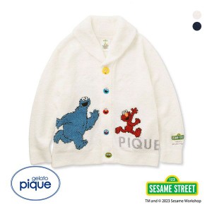 【送料無料】 ジェラートピケ gelato pique 【SESAME STREET】【UNISEX】ジャガードショールカーディガン ジェラピケ ルームウェア パジ