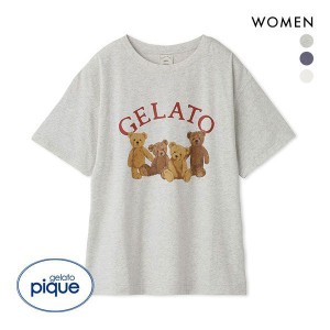 ジェラートピケ gelato pique レディース ベアワンポイントTシャツ ジェラピケ パジャマ ルームウェア