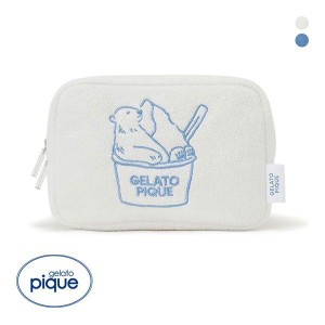 ジェラートピケ gelato pique ワンポイント刺繍パイルポーチ ジェラピケ