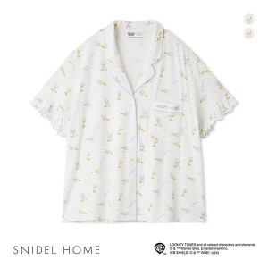 【送料無料】 スナイデルホーム SNIDEL HOME 【Tweety】総柄開襟トップス パジャマ ルームウェア