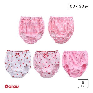 【メール便(30)】 ガロー Garau キッズ ジュニア ショーツ 5枚セット 女の子 女児 ガールズ 綿100％ 100 110 120 130