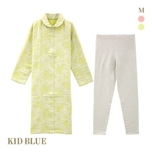 【送料無料】 キッドブルー KID BLUE トリプルガーゼベリーJQ 長袖 ワンピース スパッツ 上下セット ナイティ ルームウェア レディース