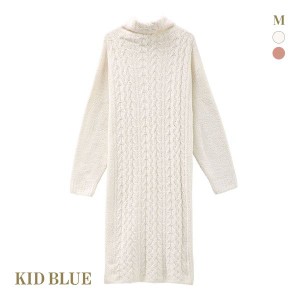 【送料無料】 キッドブルー KID BLUE ホールガーメントモール二ット ワンピース ナイティ ルームウェア 長袖 パジャマ