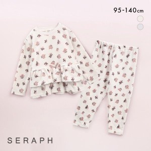 40％OFF セラフ SERAPH フラワーベロアパジャマ 長袖 ジュニア キッズ 女の子