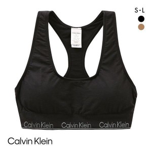 ブラジャー レディース 下着 送料無料 カルバン・クライン Calvin Klein MODERN COTTON NATURALS レーサーバック ハーフトップ アジアン