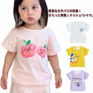 送料無料 バックメッシュ Tシャツ メッシュ キッズ キッズ 男の子 子供服 ドライTシャツ メッシュ 半袖 UVカット 吸汗速乾 Tシャツ おし