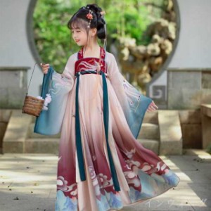 送料無料 子供服 ワンピース キッズ 女の子 漢服 ワンピース カジュアル 中国子ども服 お姫様 中国風 ドレス dress 誕生日 七五三 子ども