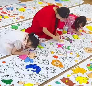 子供 落書きロールペーパー テーマシーン 塗り絵色紙 赤ちゃん 塗り絵 3メートル 長巻 テーマシーン  プレゼント