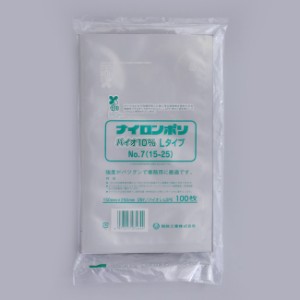 【直送／代引不可】ナイロンポリ バイオ10％ Lタイプ No.7（15-25） 3000枚