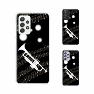 docomo Galaxy A52 5G SC-53B スマホ ケース ハード カバー トランペット 黒