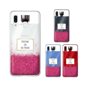 au Galaxy A30 SCV43 スマホ ケース カバー 香水 メタル ピンク