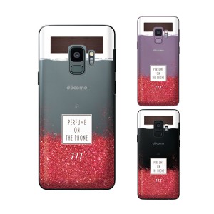 Galaxy S9 (docomo SC-02K / au SCV38) スマホ ケース カバー 香水 ウッド 木目 赤 レッド