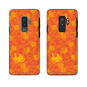 Galaxy S9+ (docomo SC-03K / au SCV39) スマホ ケース カバー 毛糸猫 オレンジ