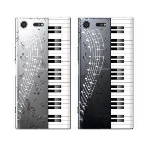 docomo Xperia XZ Premium SO-04J (純正卓上充電対応) スマホ ケース ハード カバー ピアノ