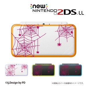 new NINTENDO 2DS LL カバー ケース ハード クリアデザインケース / スパイダー2 くも 蜘蛛 ピンク