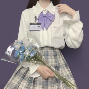 SEASONZ ブラウス 袖コン 甘め フリル シフォン JK 制服 カジュアル 量産型女子 原宿系 10代 20代